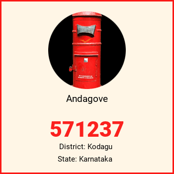 Andagove pin code, district Kodagu in Karnataka
