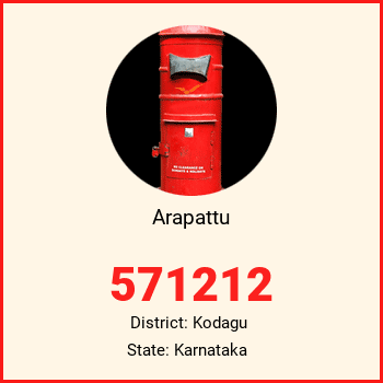 Arapattu pin code, district Kodagu in Karnataka