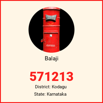 Balaji pin code, district Kodagu in Karnataka