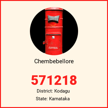 Chembebellore pin code, district Kodagu in Karnataka