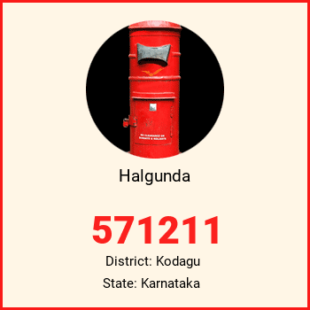 Halgunda pin code, district Kodagu in Karnataka