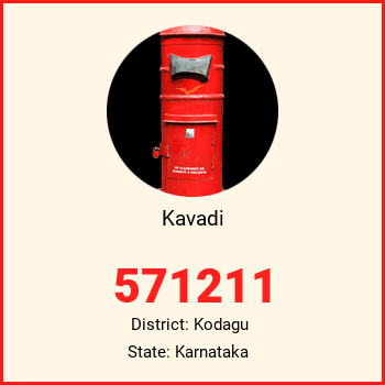 Kavadi pin code, district Kodagu in Karnataka