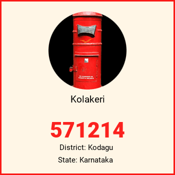 Kolakeri pin code, district Kodagu in Karnataka