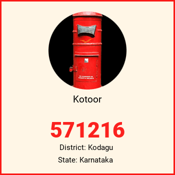 Kotoor pin code, district Kodagu in Karnataka