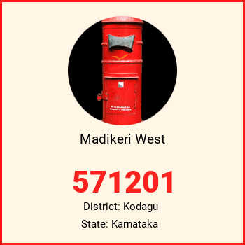 Madikeri West pin code, district Kodagu in Karnataka