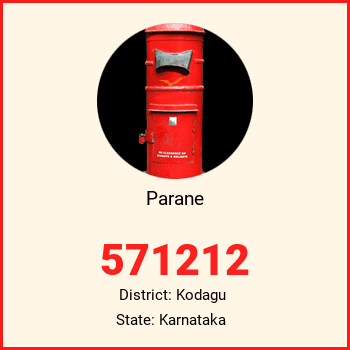 Parane pin code, district Kodagu in Karnataka