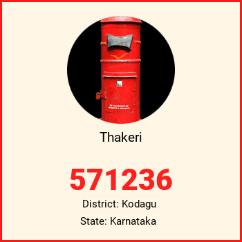 Thakeri pin code, district Kodagu in Karnataka