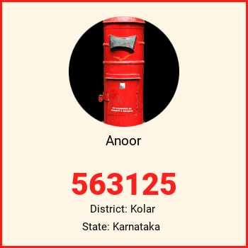 Anoor pin code, district Kolar in Karnataka