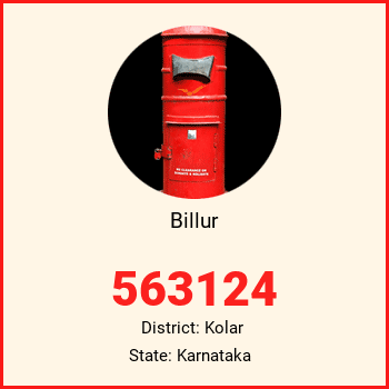 Billur pin code, district Kolar in Karnataka