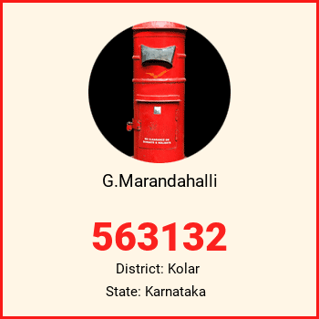 G.Marandahalli pin code, district Kolar in Karnataka