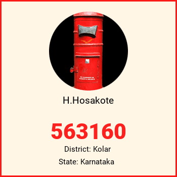 H.Hosakote pin code, district Kolar in Karnataka