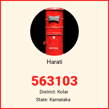 Harati pin code, district Kolar in Karnataka