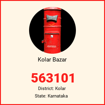 Kolar Bazar pin code, district Kolar in Karnataka