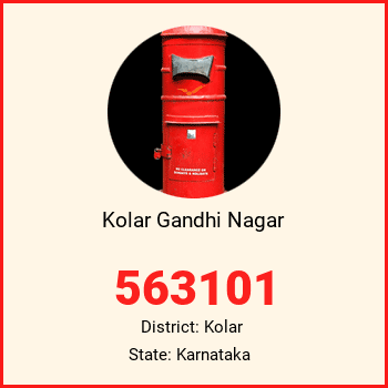 Kolar Gandhi Nagar pin code, district Kolar in Karnataka