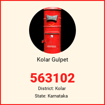 Kolar Gulpet pin code, district Kolar in Karnataka
