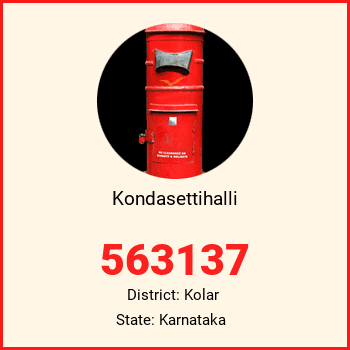 Kondasettihalli pin code, district Kolar in Karnataka