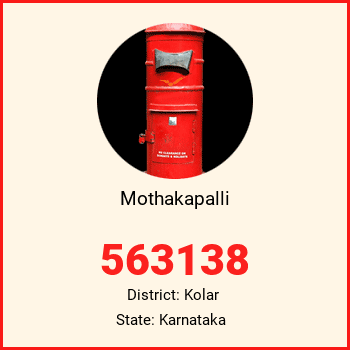 Mothakapalli pin code, district Kolar in Karnataka