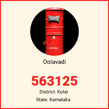 Oolavadi pin code, district Kolar in Karnataka