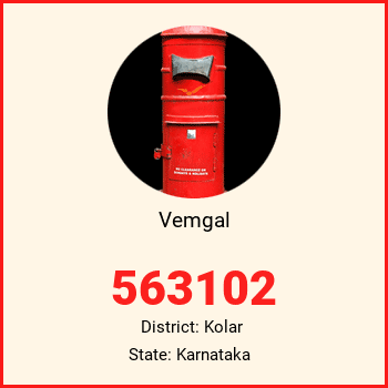 Vemgal pin code, district Kolar in Karnataka
