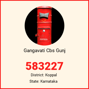 Gangavati Cbs Gunj pin code, district Koppal in Karnataka