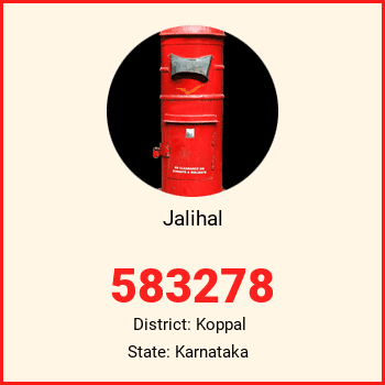 Jalihal pin code, district Koppal in Karnataka