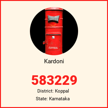 Kardoni pin code, district Koppal in Karnataka