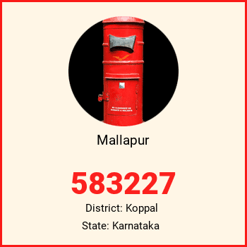 Mallapur pin code, district Koppal in Karnataka