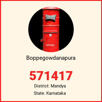 Boppegowdanapura pin code, district Mandya in Karnataka