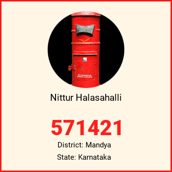 Nittur Halasahalli pin code, district Mandya in Karnataka