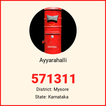 Ayyarahalli pin code, district Mysore in Karnataka