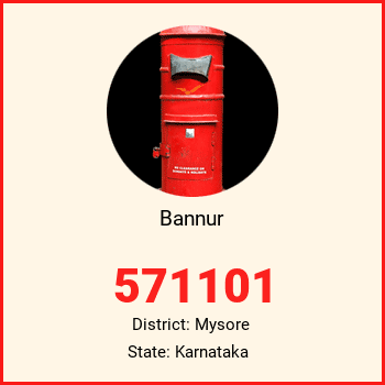 Bannur pin code, district Mysore in Karnataka