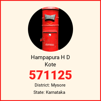Hampapura H D Kote pin code, district Mysore in Karnataka