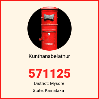 Kunthanabelathur pin code, district Mysore in Karnataka
