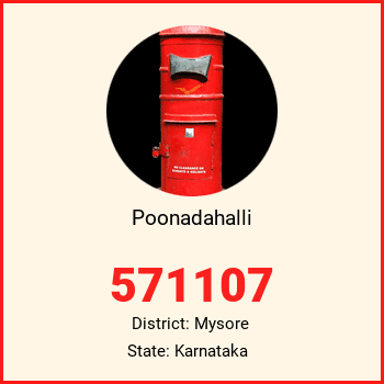 Poonadahalli pin code, district Mysore in Karnataka