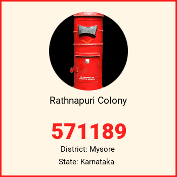 Rathnapuri Colony pin code, district Mysore in Karnataka