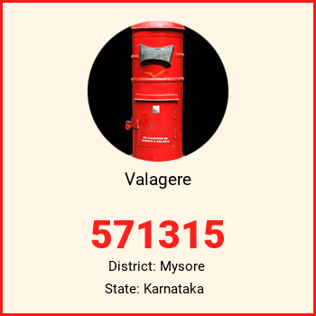 Valagere pin code, district Mysore in Karnataka