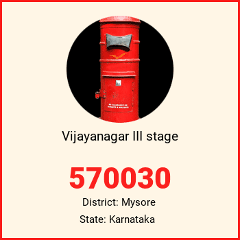 Vijayanagar III stage pin code, district Mysore in Karnataka