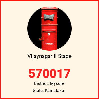 Vijaynagar II Stage pin code, district Mysore in Karnataka