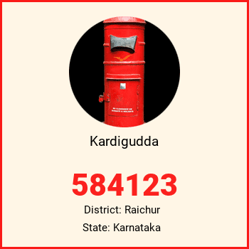 Kardigudda pin code, district Raichur in Karnataka