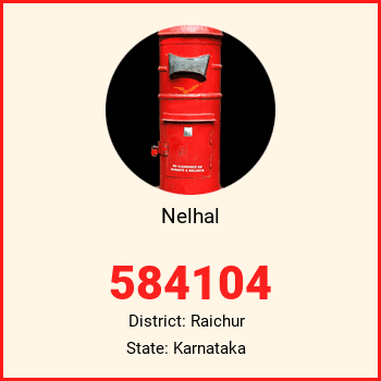 Nelhal pin code, district Raichur in Karnataka