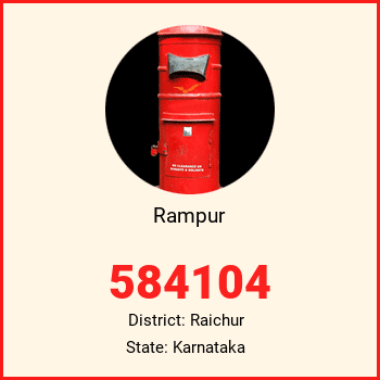 Rampur pin code, district Raichur in Karnataka