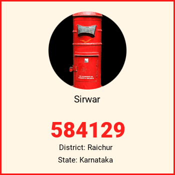 Sirwar pin code, district Raichur in Karnataka