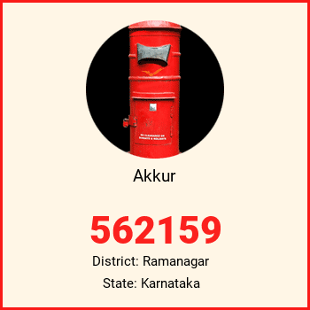 Akkur pin code, district Ramanagar in Karnataka