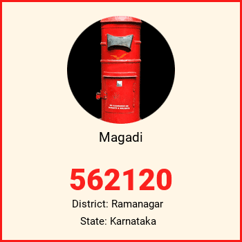 Magadi pin code, district Ramanagar in Karnataka