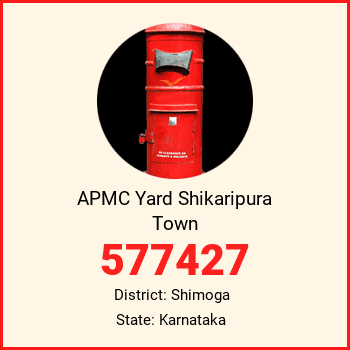 APMC Yard Shikaripura Town pin code, district Shimoga in Karnataka