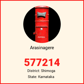 Arasinagere pin code, district Shimoga in Karnataka