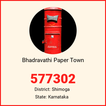 Bhadravathi Paper Town pin code, district Shimoga in Karnataka
