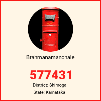 Brahmanamanchale pin code, district Shimoga in Karnataka