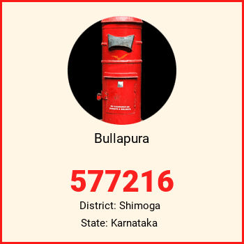 Bullapura pin code, district Shimoga in Karnataka