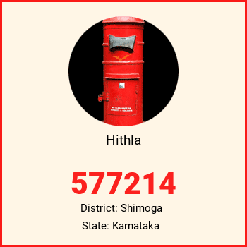 Hithla pin code, district Shimoga in Karnataka
